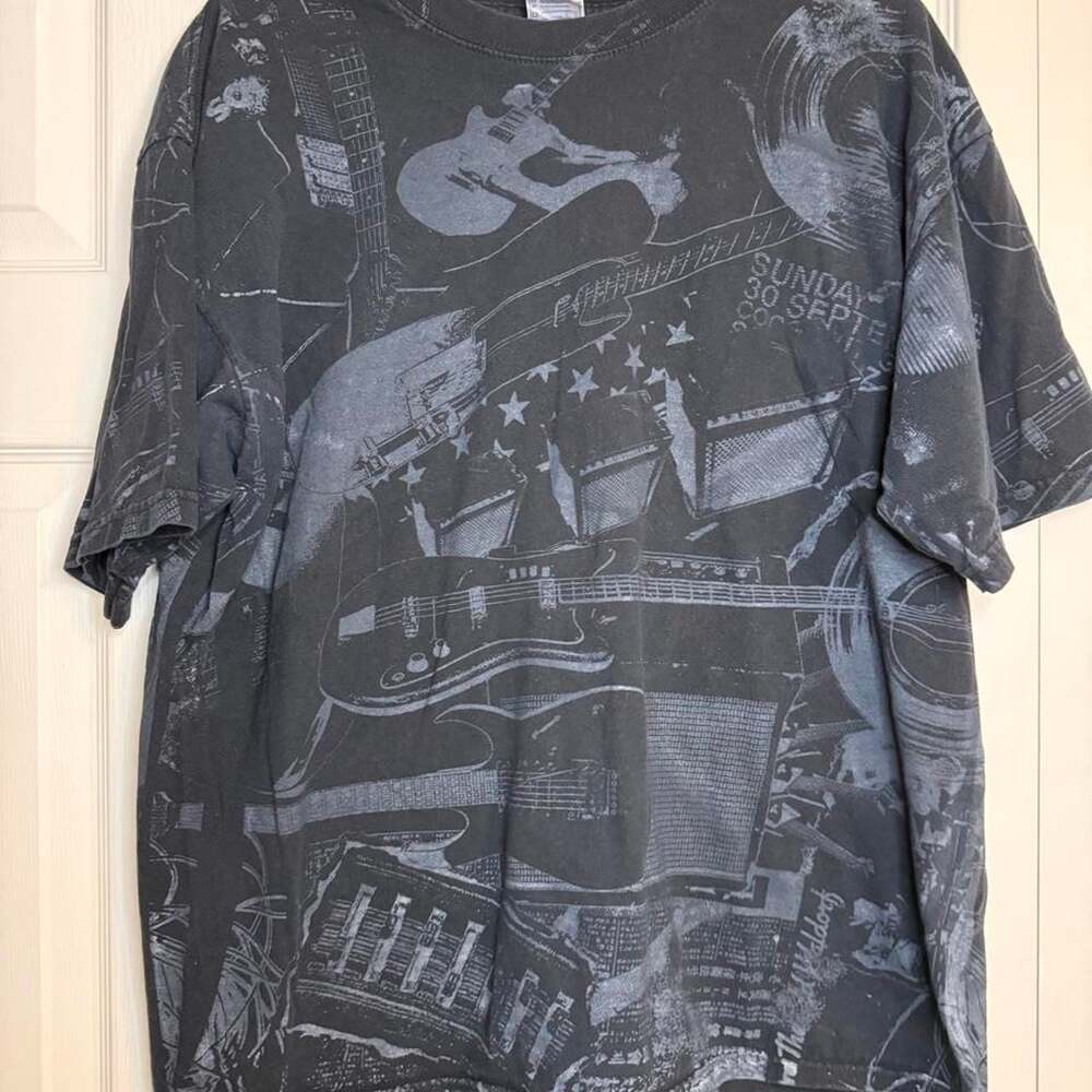 Yazbek All-Over Print Guitar Graphic T-Shirt